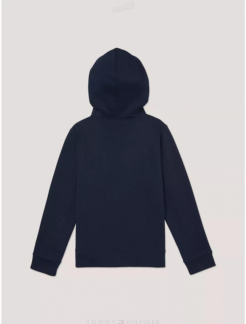 Tommy Hilfiger Port Access Tommy Logo Hoodie Tops Desert Sky | 1387-QUDJF