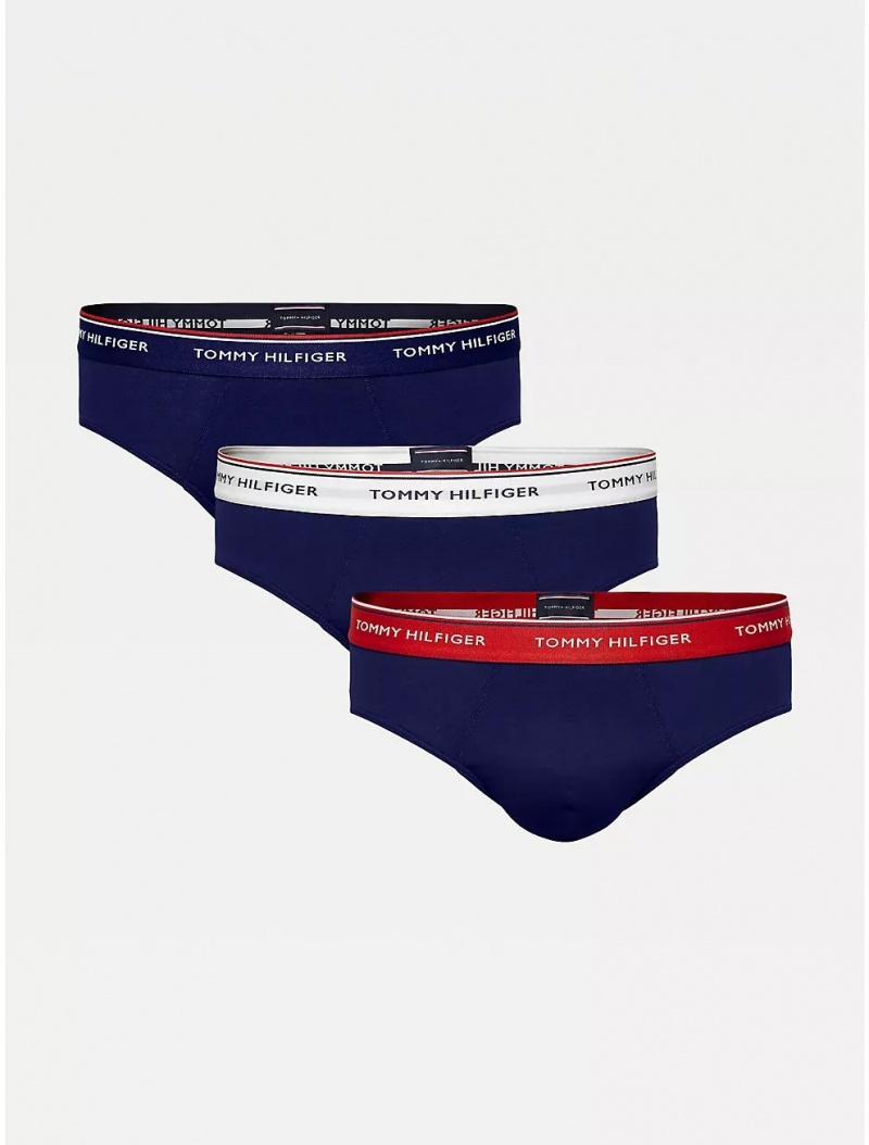 Tommy Hilfiger Premium Essentials Brief 3-Pack Underwear Multi / Peacoat | 7208-MRSUJ