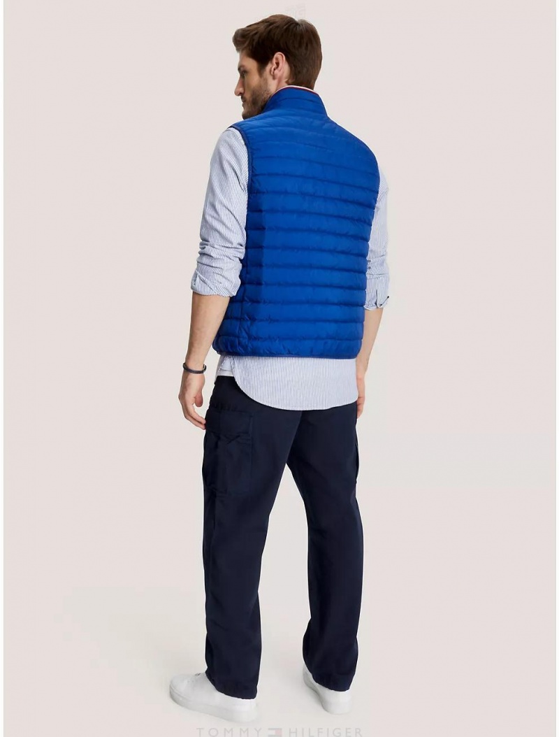 Tommy Hilfiger Recycled Packable Vest Jackets Midnight Blue | 2745-GOIPY