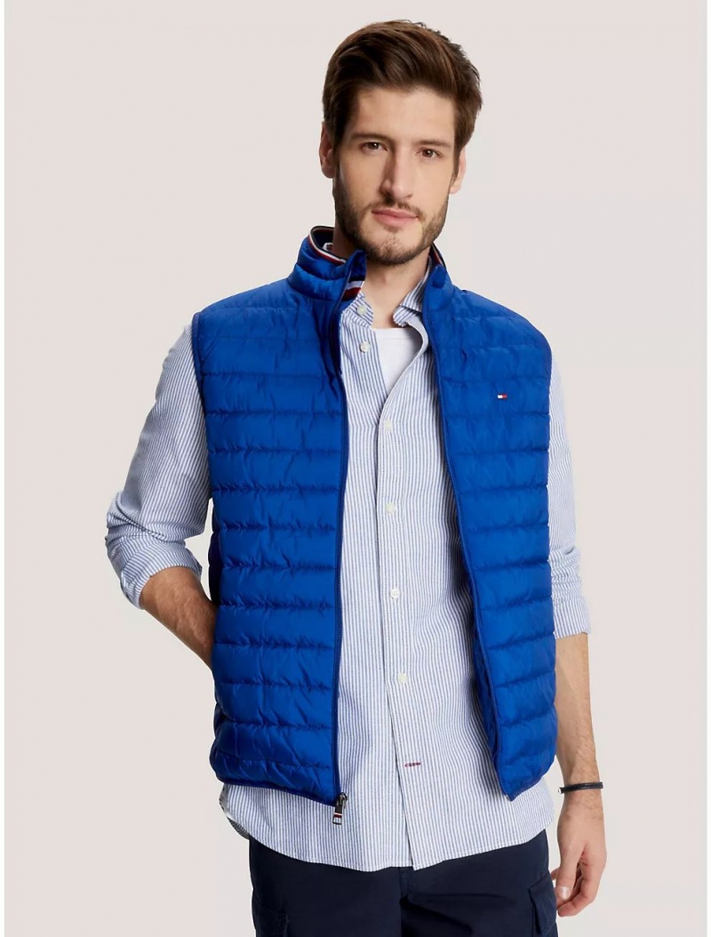 Tommy Hilfiger Recycled Packable Vest Jackets Midnight Blue | 2745-GOIPY