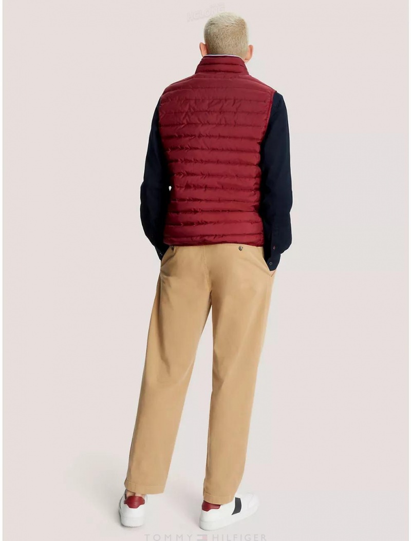 Tommy Hilfiger Recycled Packable Vest Jackets Rouge | 5027-EANTX