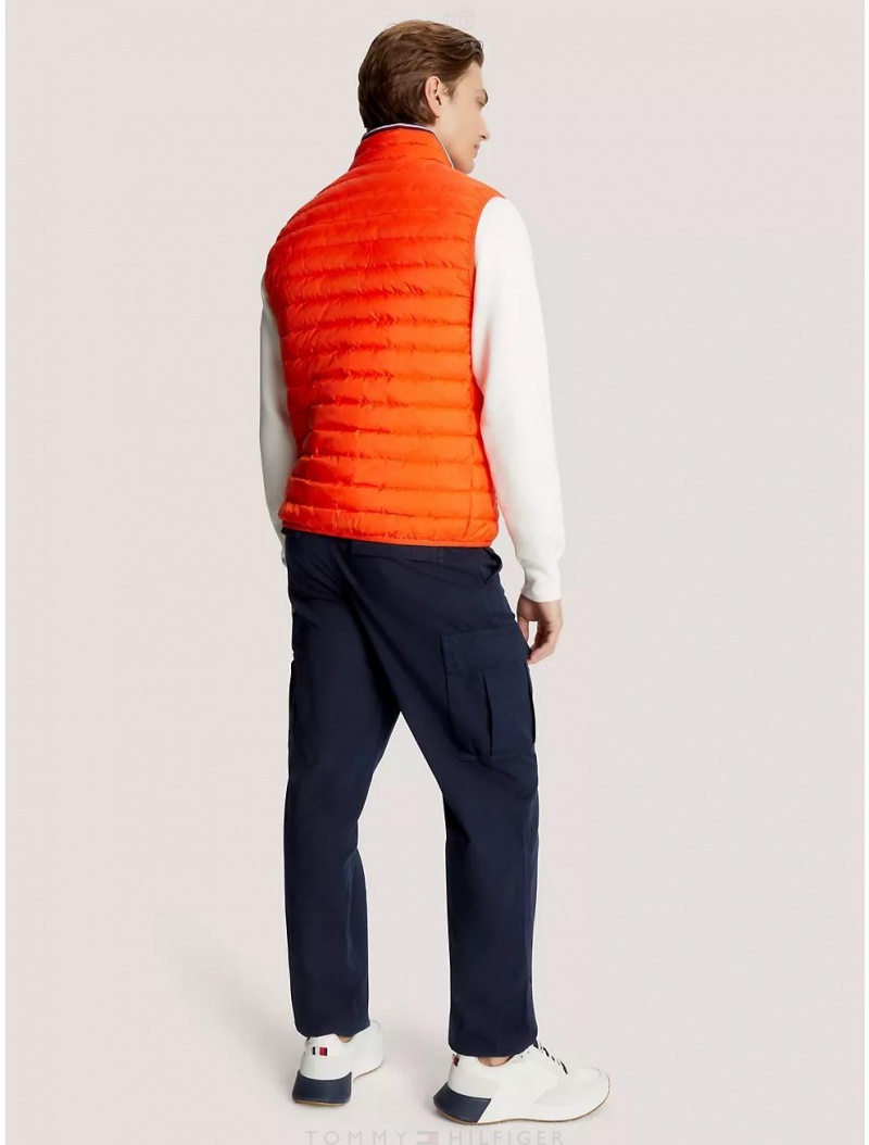 Tommy Hilfiger Recycled Packable Vest Jackets Acid Orange | 3624-HYPBU