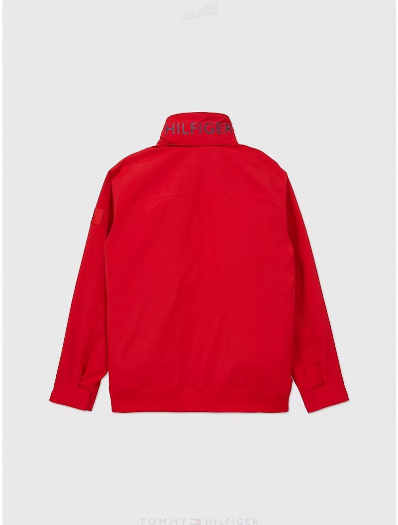 Tommy Hilfiger Regatta Windbreaker Jackets + Coats Primary Red | 1243-ZOIKW