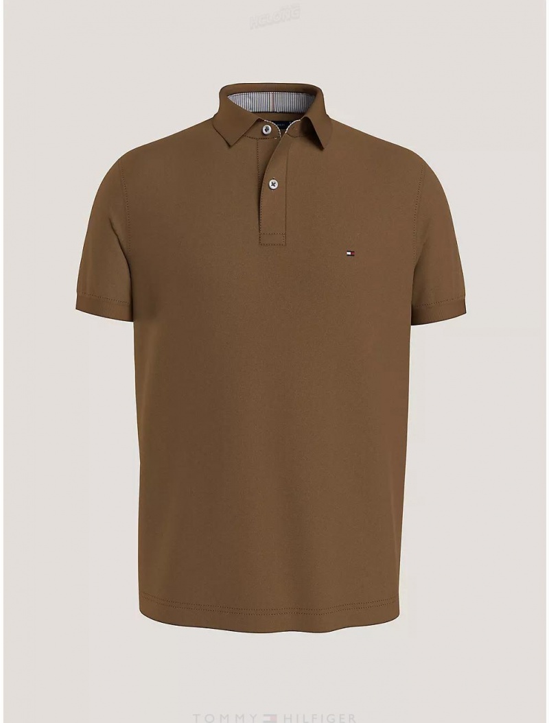 Tommy Hilfiger Regular Fit 1985 Polo Polos Desert Khaki | 0874-VSTNH