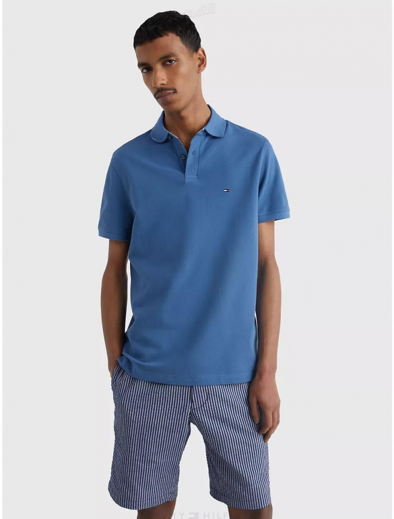 Tommy Hilfiger Regular Fit 1985 Polo Tops Blue Coast | 6930-CFBIY