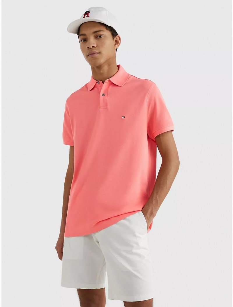 Tommy Hilfiger Regular Fit 1985 Polo Tops Peach Dusk | 8601-TUHRM