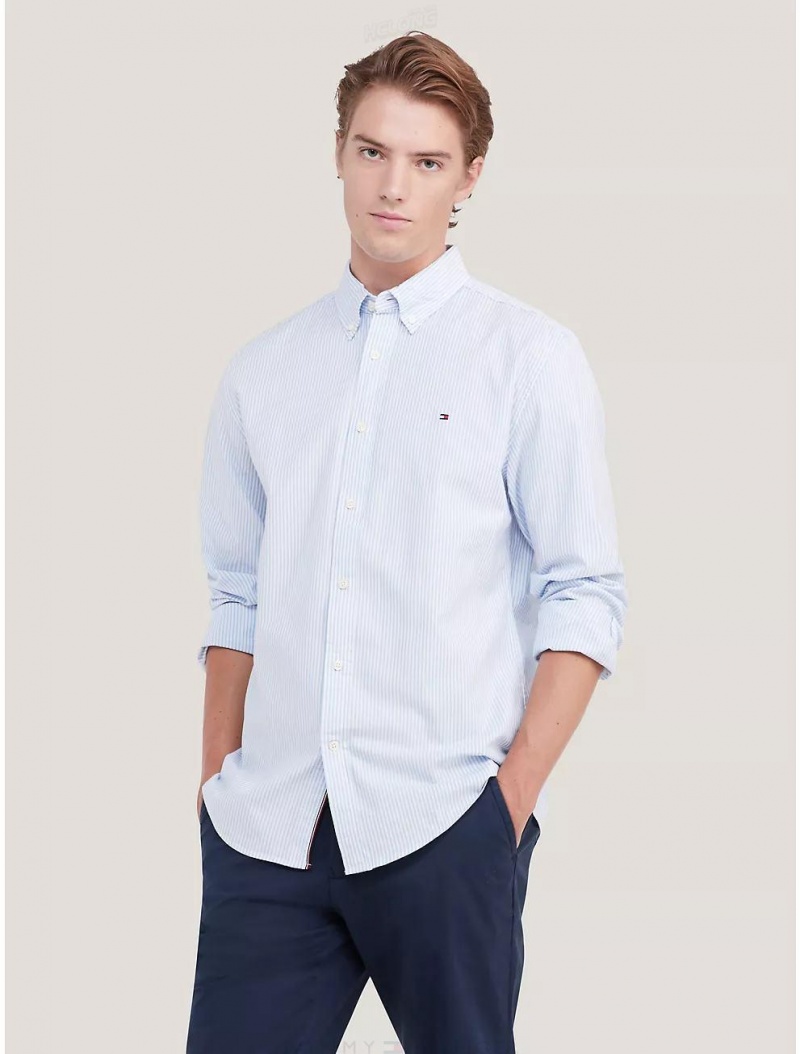 Tommy Hilfiger Regular Fit Essential Stretch Oxford Shirt Shirts Provence | 0846-LXHOY