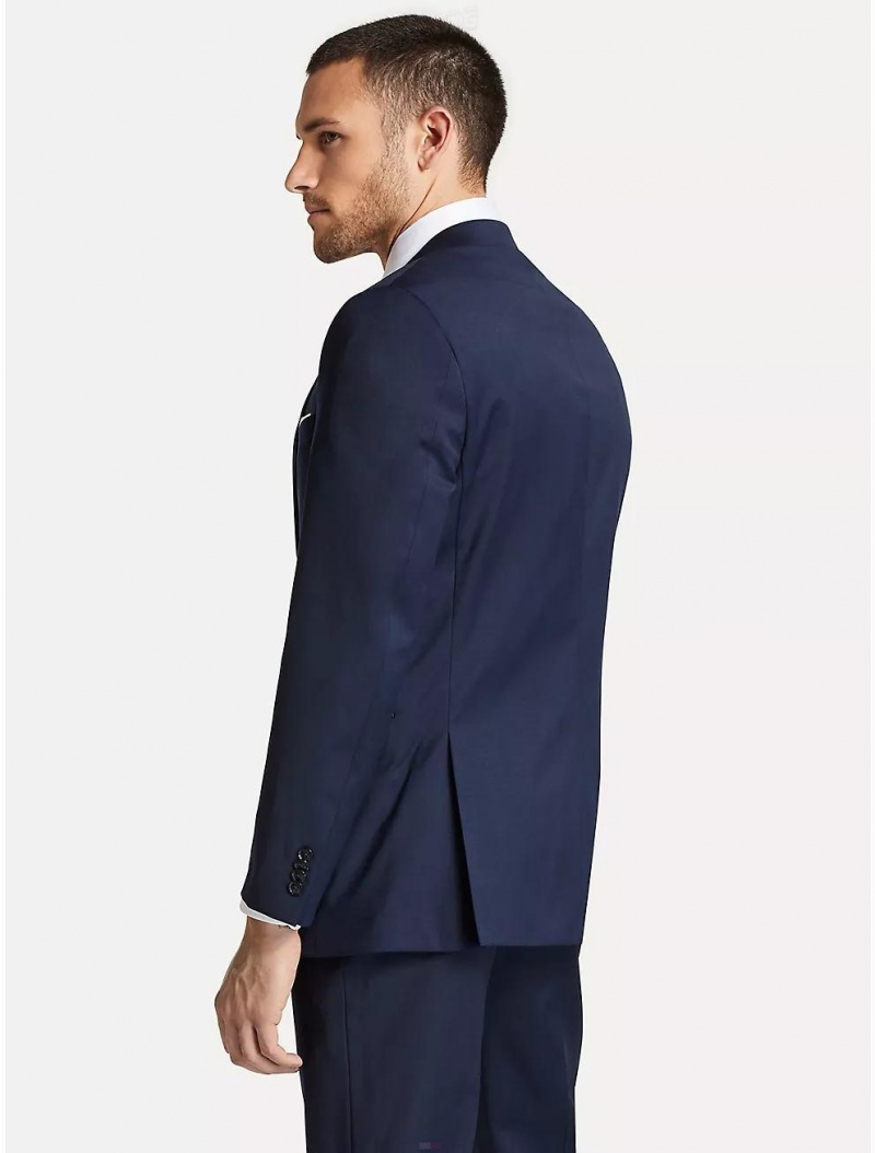 Tommy Hilfiger Regular Fit Navy Twill Blazer Suits & Blazers Navy | 2635-ZORPE