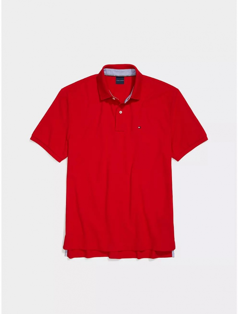 Tommy Hilfiger Regular Fit Polo Tops Apple Red | 5379-HTGFD