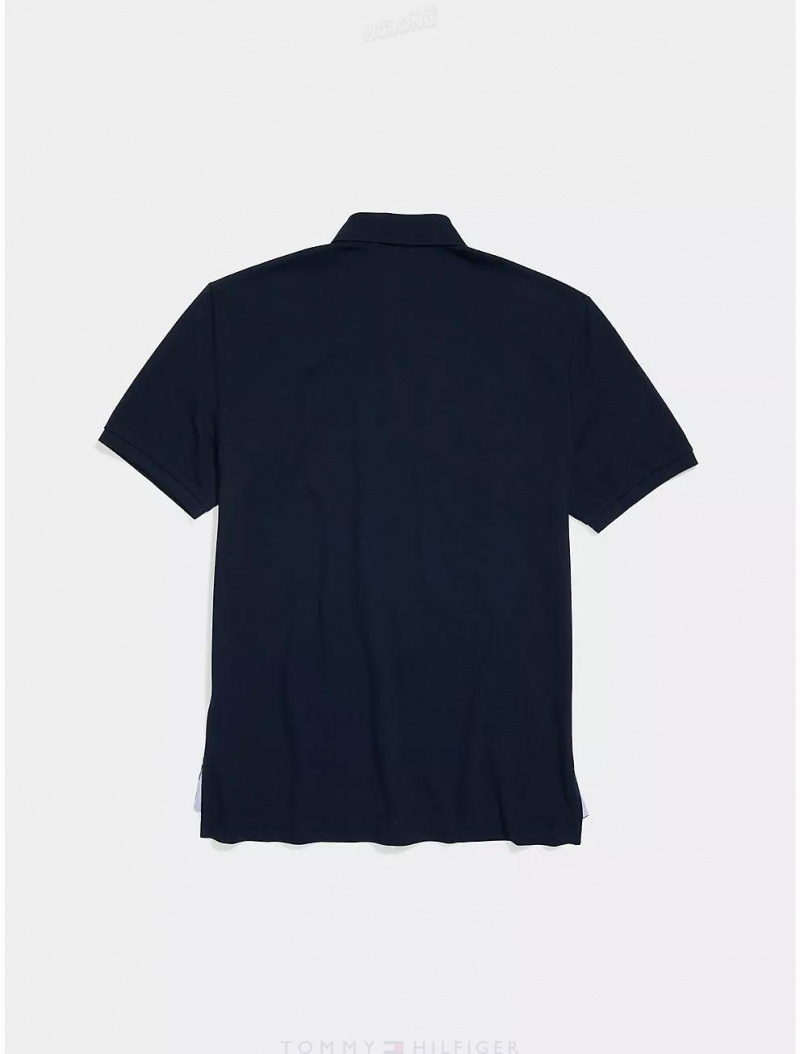 Tommy Hilfiger Regular Fit Polo Tops Sky Captain | 6097-DYVEJ