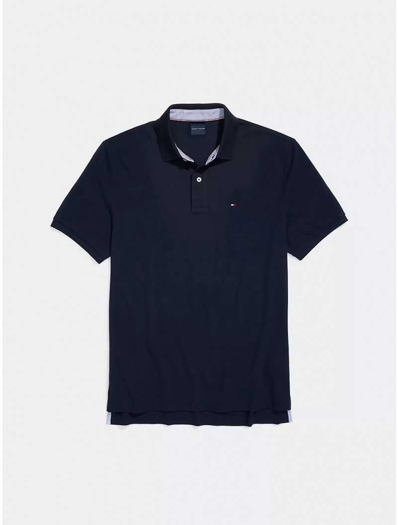 Tommy Hilfiger Regular Fit Polo Tops Sky Captain | 6097-DYVEJ