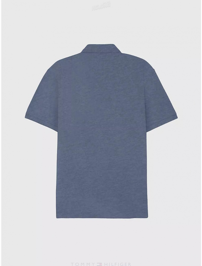 Tommy Hilfiger Regular Fit Spring Polo Tops Blue Heather | 2087-YOZAL