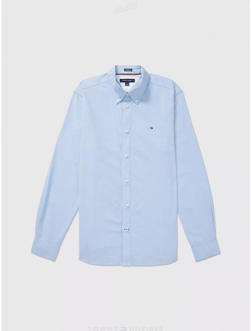 Tommy Hilfiger Regular Fit Stretch Oxford Shirt Tops Provence | 5760-MAEOQ