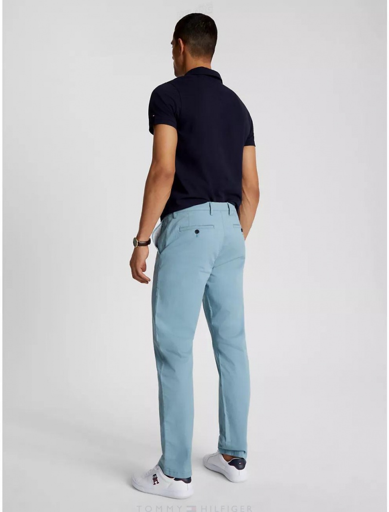 Tommy Hilfiger Regular Fit THFlex Tommy Chino Pants Lofty Blue | 0582-MFTYW