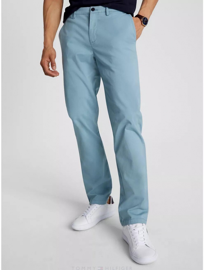 Tommy Hilfiger Regular Fit THFlex Tommy Chino Pants Lofty Blue | 0582-MFTYW