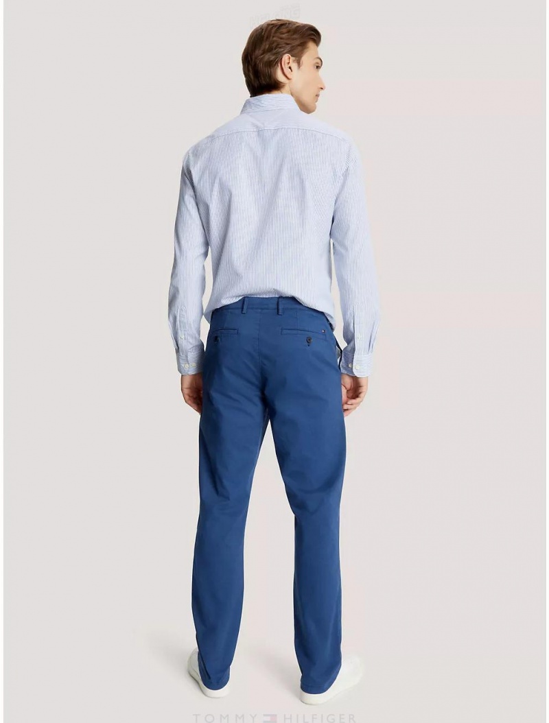 Tommy Hilfiger Regular Fit THFlex Tommy Chino Pants Refresh Blue | 6275-QVFBG