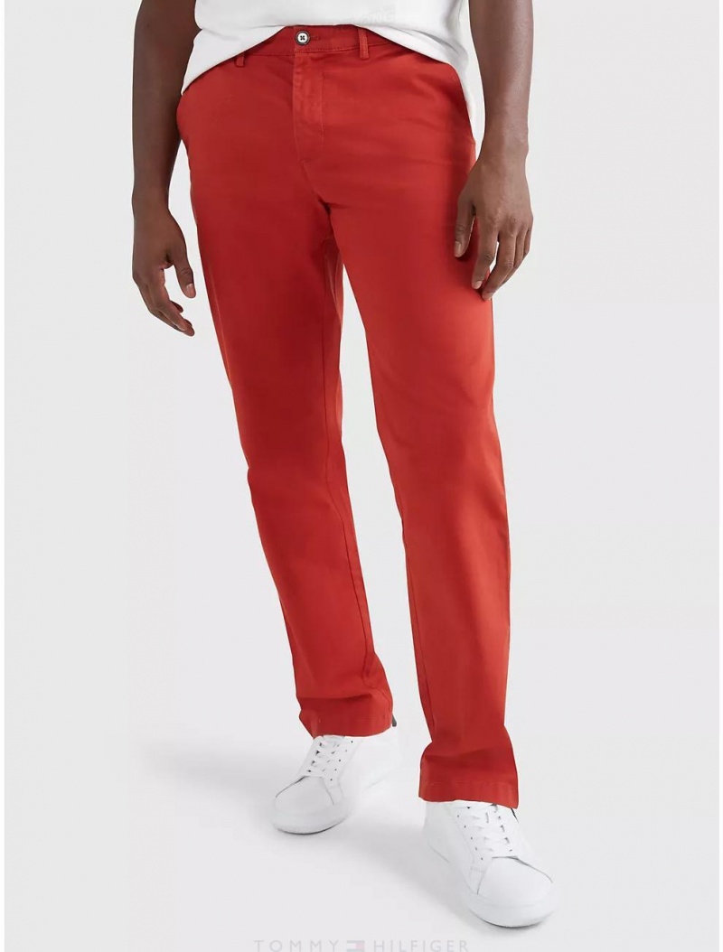 Tommy Hilfiger Regular Fit THFlex Tommy Chino Pants Cinnabar Red | 8530-HYFLT