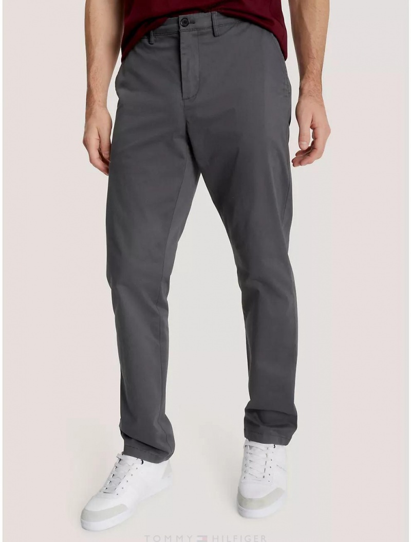 Tommy Hilfiger Regular Fit THFlex Tommy Chino Pants Grey Skies | 7904-KLPJM