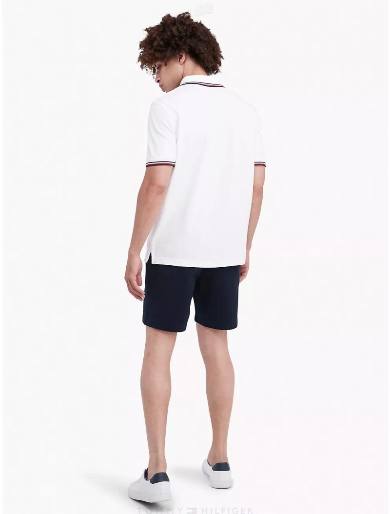 Tommy Hilfiger Regular Fit Tipped Polo Polos Fresh White | 7539-FDNQM