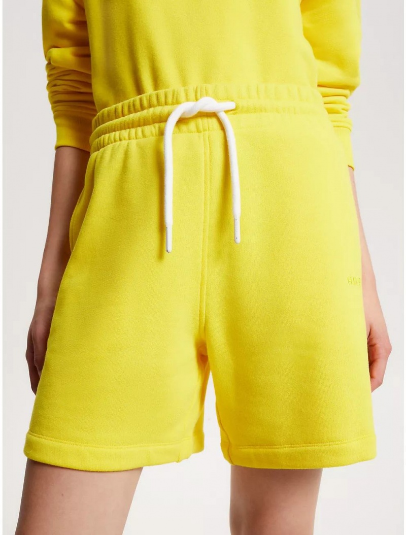 Tommy Hilfiger Relaxed Fit Hilfiger Sweatshort Pants & Shorts Vivid Yellow | 6038-KGEHI