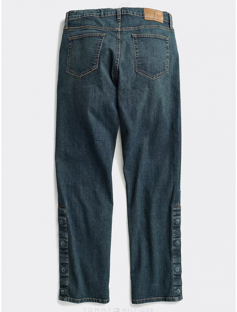 Tommy Hilfiger Relaxed Fit Jean Bottoms Dark Wash | 0742-ZOYDK