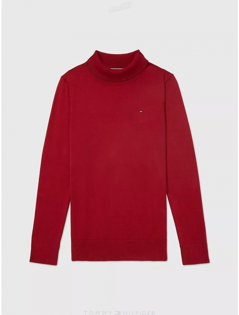 Tommy Hilfiger Rollneck Sweater Tops Regatta Red | 0258-CBQRV