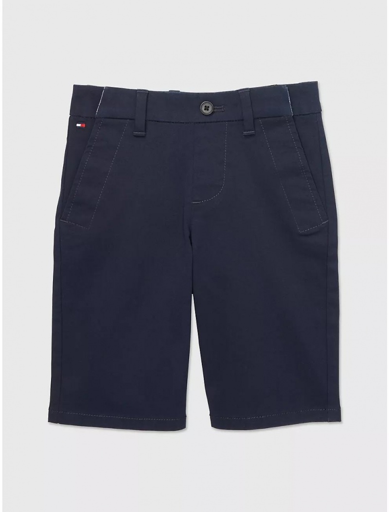 Tommy Hilfiger Seated Fit Chino Short Bottoms Desert Sky | 2561-DSCRY