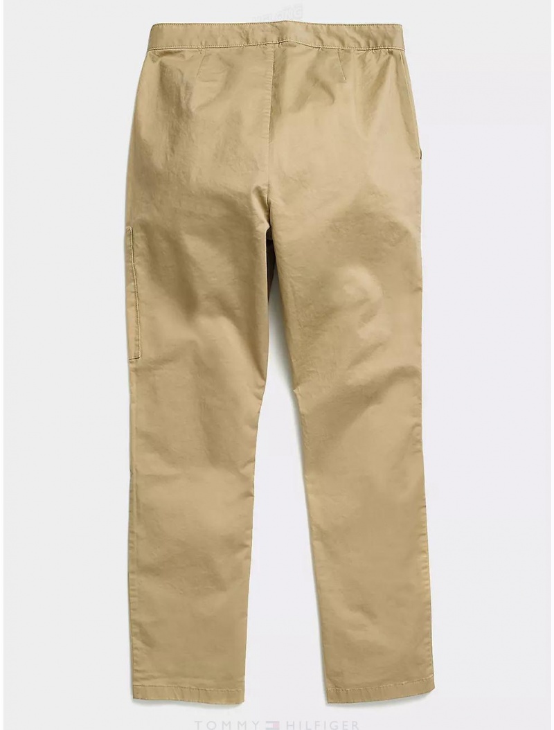 Tommy Hilfiger Seated Fit Classic Chino Bottoms Vintage Khaki | 1938-IXUOD