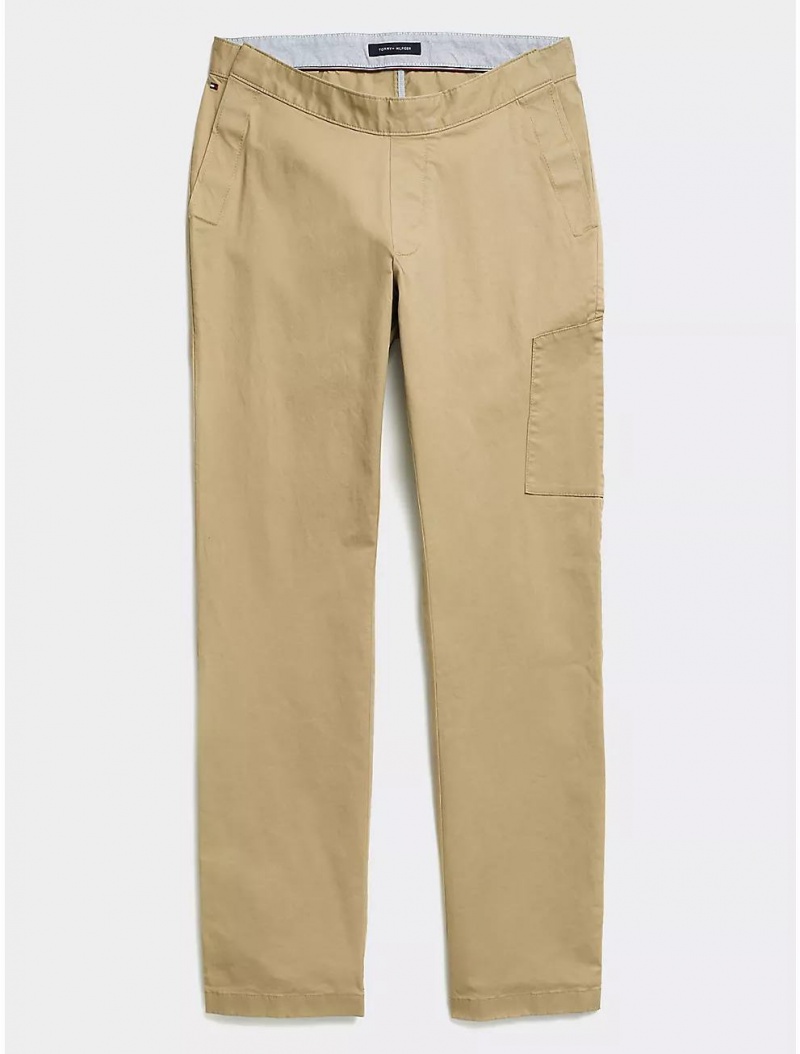 Tommy Hilfiger Seated Fit Classic Chino Bottoms Vintage Khaki | 1938-IXUOD