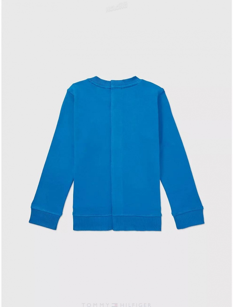 Tommy Hilfiger Seated Fit Classic Sweatshirt Tops Blue Craze | 2381-TSACY