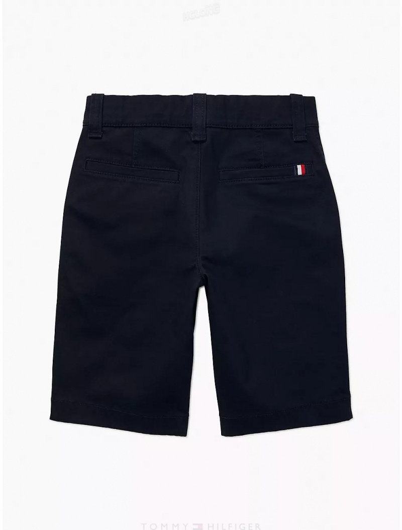 Tommy Hilfiger Seated Fit Solid Short Bottoms Sky Captain | 3175-HIVPL