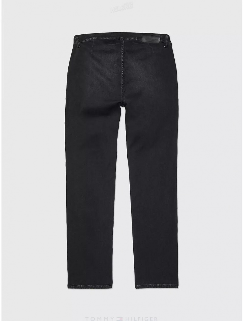 Tommy Hilfiger Seated Fit Straight Fit Jean Bottoms Black Denim | 2659-LQAZW