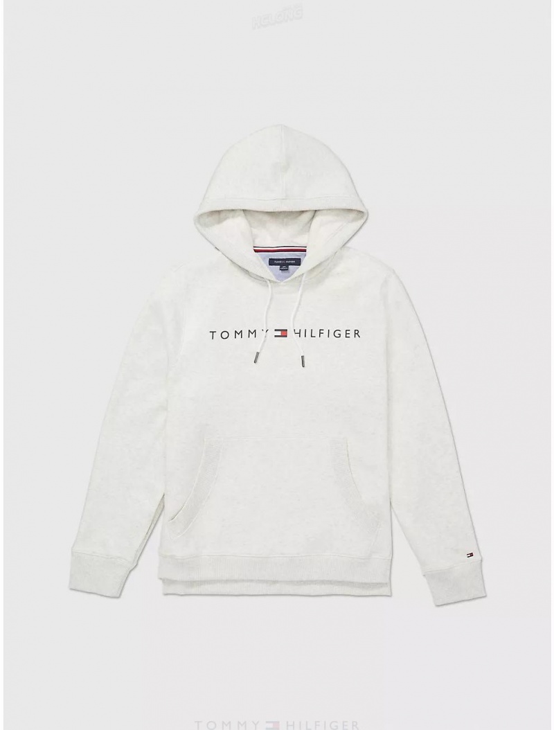 Tommy Hilfiger Seated Fit Tommy Hoodie Tops Light Grey Heather | 0325-OIDTG