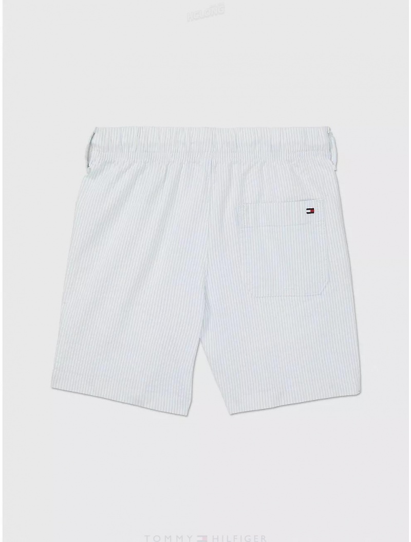 Tommy Hilfiger Seersucker Pull-On Short Bottoms Dull Nile Blue/ MULTI | 4765-EJAUO