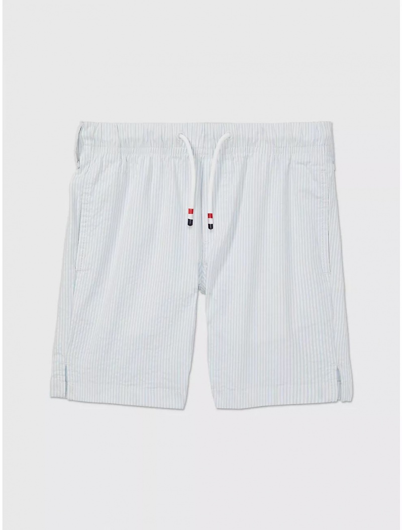 Tommy Hilfiger Seersucker Pull-On Short Bottoms Dull Nile Blue/ MULTI | 4765-EJAUO