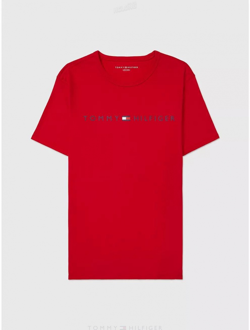 Tommy Hilfiger Sensory Logo T-Shirt Tops Red Carpet | 4261-DNCPQ