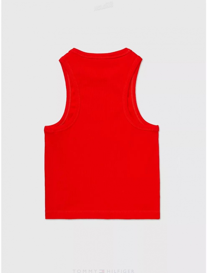 Tommy Hilfiger Sensory Tank Top Tops Blush Red | 5701-HCVOK