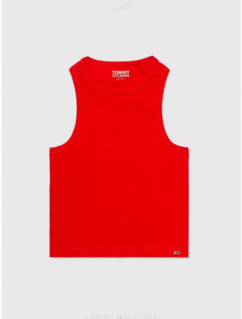 Tommy Hilfiger Sensory Tank Top Tops Blush Red | 5701-HCVOK