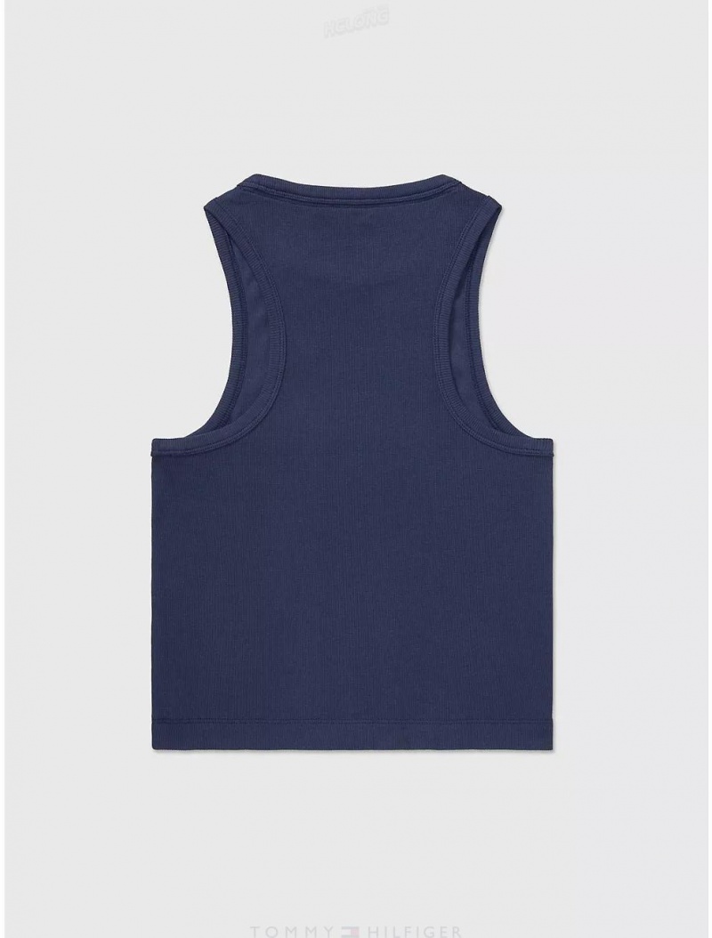 Tommy Hilfiger Sensory Tank Top Tops Cobalt Sapphire | 3527-OCRTK