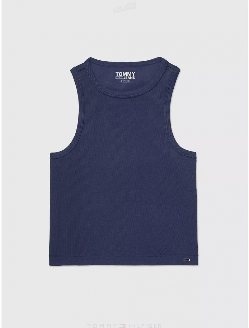 Tommy Hilfiger Sensory Tank Top Tops Cobalt Sapphire | 3527-OCRTK