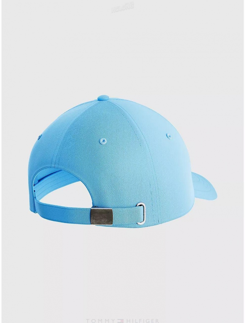 Tommy Hilfiger Signature Flag Cap Hats Light Blue | 8576-DEVOU