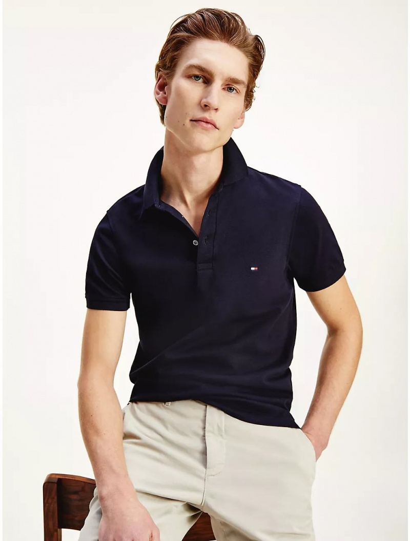 Tommy Hilfiger Slim Fit 1985 Polo Polos Desert Sky | 4623-VAPJY