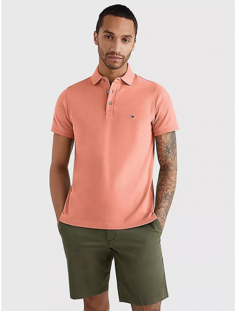 Tommy Hilfiger Slim Fit 1985 Polo Tops Peach Dusk | 9480-QDIYP