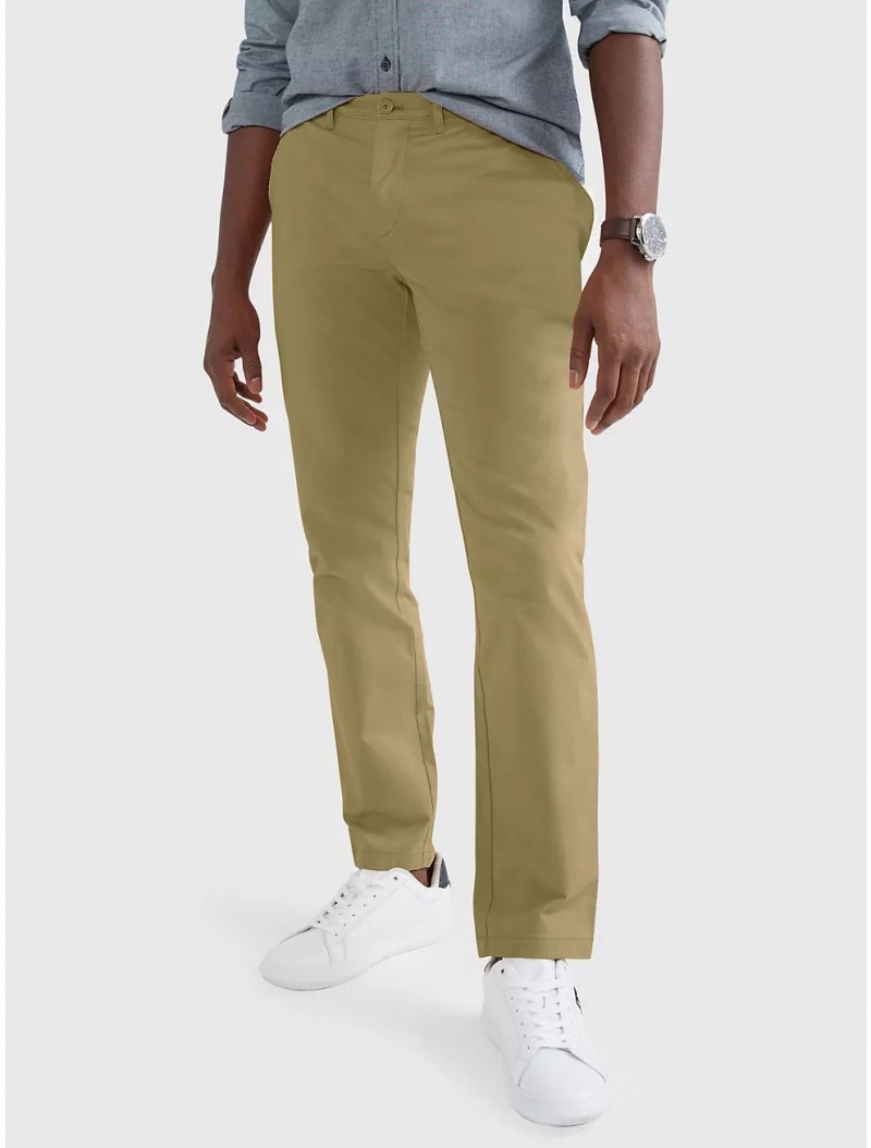 Tommy Hilfiger Slim Fit Flex Tommy Chino Pants Sesame Seeds | 6231-TZRXC