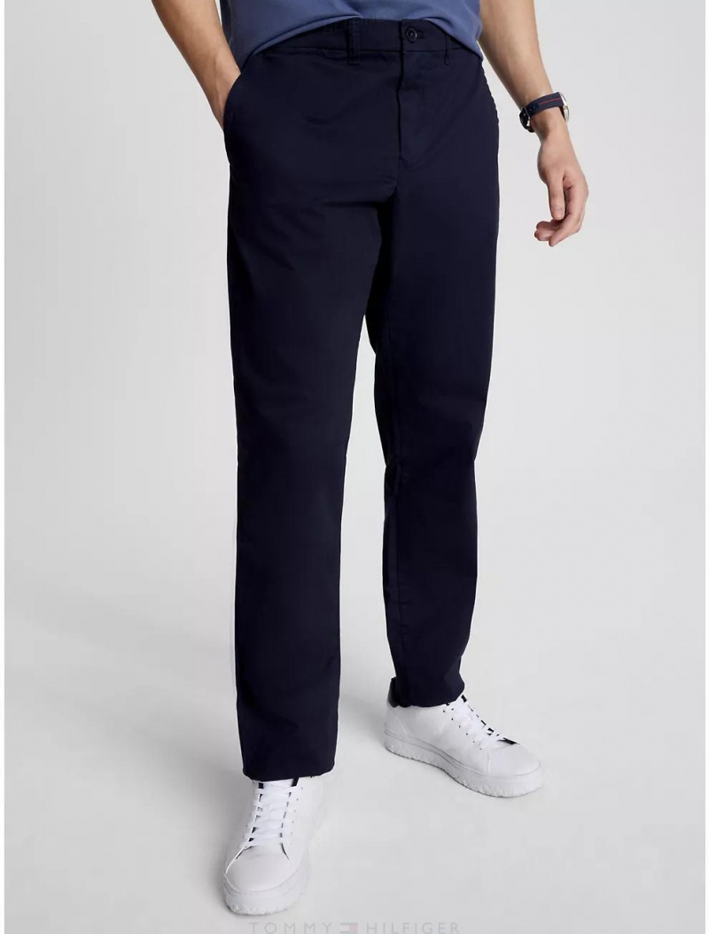 Tommy Hilfiger Slim Fit Flex Tommy Chino Pants Sky Captain | 4235-ALKDY