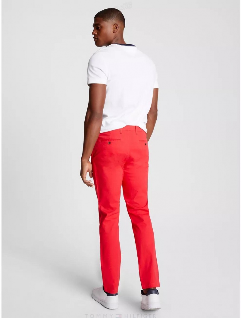 Tommy Hilfiger Slim Fit Flex Tommy Chino Pants Red Alert | 7853-KIFJH