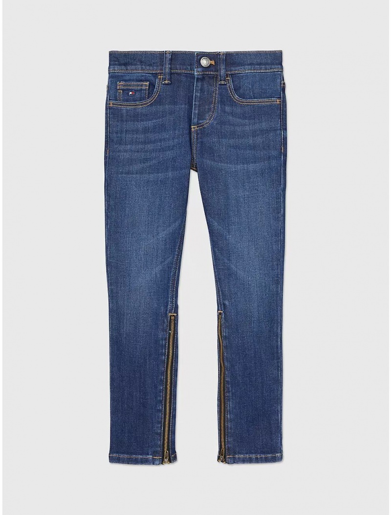 Tommy Hilfiger Slim Fit Jean Bottoms Dark Wash | 5906-DMHLS