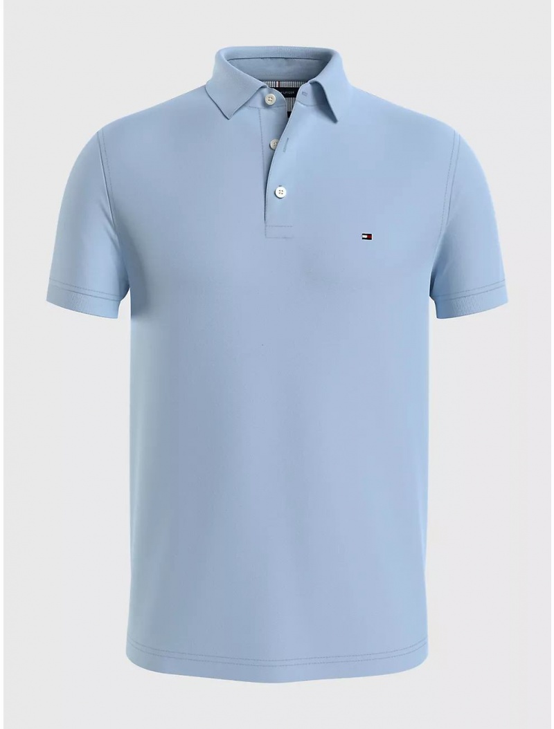 Tommy Hilfiger Slim Fit Tommy Polo Polos Breezy Blue | 1047-MVEQC