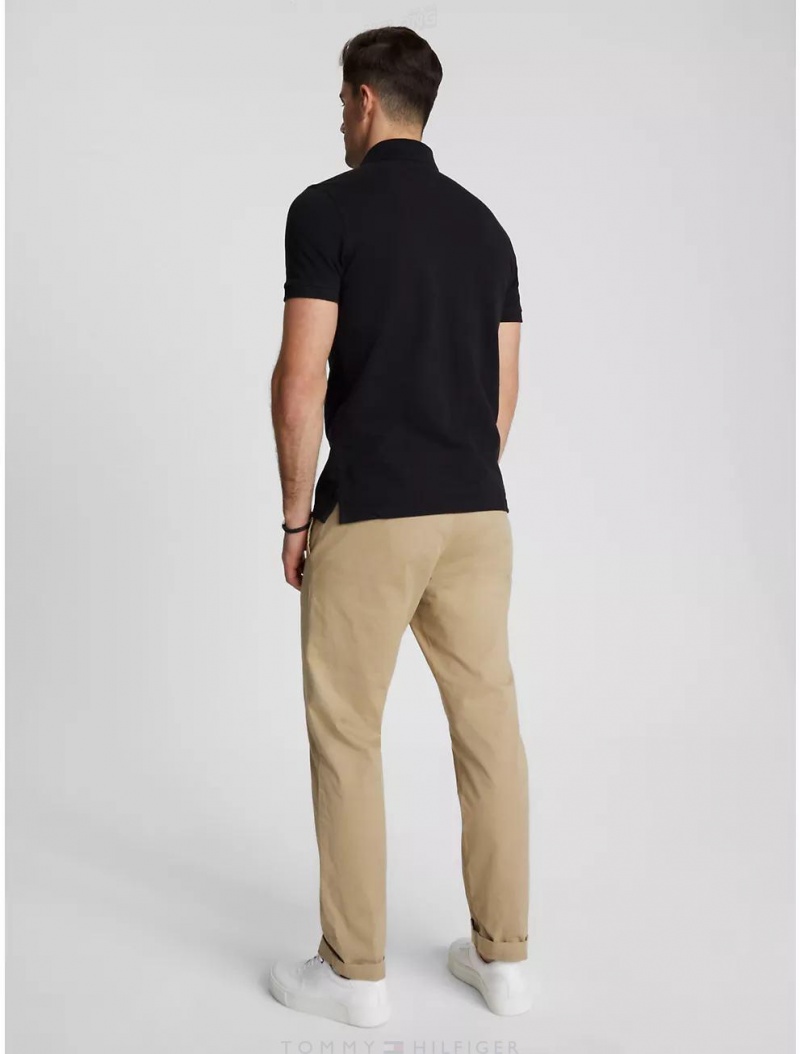 Tommy Hilfiger Slim Fit Tommy Polo Polos Dark Sable | 3791-ULBWS