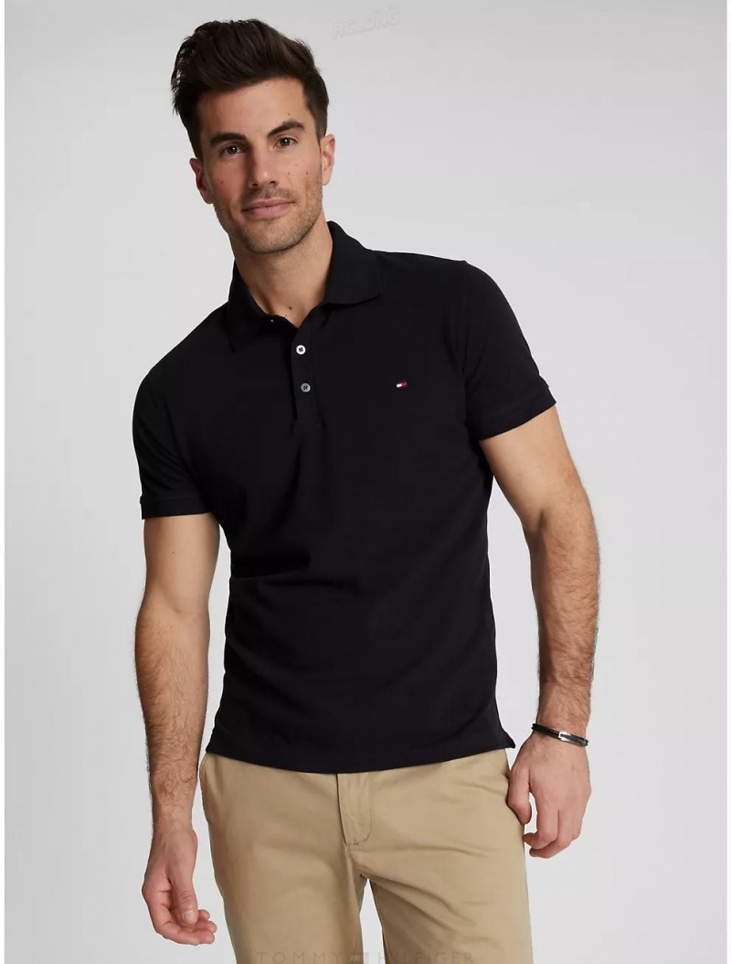 Tommy Hilfiger Slim Fit Tommy Polo Polos Dark Sable | 3791-ULBWS